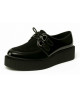 Creepers Nevermind Doppelssohle 5 cm Lackleder Wildleder schwarz