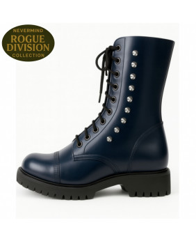 Nevermind blue studded leather rangers