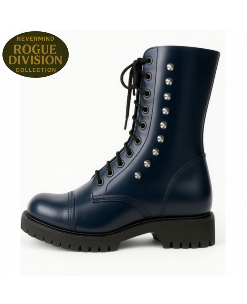 Nevermind blue studded leather rangers