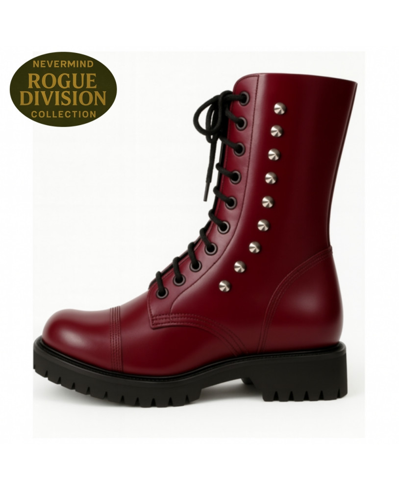 Rangers Nevermind en cuir bordeaux clouté Rogue Division