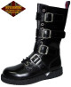 Stivale Britannia Rebels in pelle nera Nevermind con fibbie