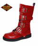 Nevermind Britannia Rebels red leather boot with buckles