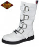 Nevermind Britannia Rebels white leather boot with buckles