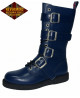 Nevermind Britannia Rebels navy blue leather boot with buckles
