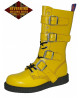 Nevermind Britannia Rebels yellow leather boot with buckles