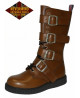 Nevermind brown Britannia Rebels boot with buckles