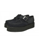Nevermind double sole black suede creepers with buckle – elegant, sturdy, and underground.