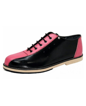 Vintage black and pink leather bowling shoes