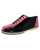 Vintage black and pink leather bowling shoes