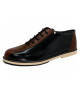 Chaussure de bowling vintage en cuir noir et marron