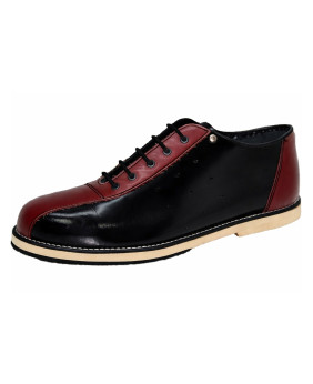Vintage black and burgundy leather bowling shoes