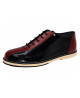 Vintage Bowling Lederschuh schwarz bordeaux