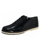 Scarpa bowling vintage pelle nera nubuck nero