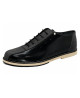 Vintage Bowling Lederschuh schwarz Nubuk grau