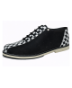 Chaussure de bowling cuir damier et nubuck noir