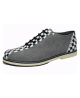 Chaussures bowling cuir damier et nubuck gris Nevermind
