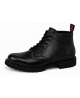 Rangers Nevermind pelle nera effetto python con 6 occhielli e suola in gomma naturale.
