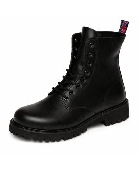 Full black Rangers Nevermind 8-eye black leather minimal design strong urban silhouette rugged sole