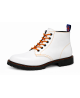 White Rangers Nevermind 6-eye orange accents dynamic urban look clean silhouette black rugged sole