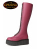 Fuchsia leather platform 30 eyelets boots – The Uprising