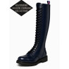 Anfibi Ranger Nevermind Shadow Command a 30 fori in pelle blu navy con occhielli neri.