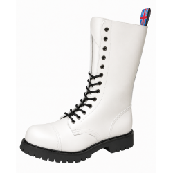 Rangers 14 œillets Nevermind en cuir blanc.