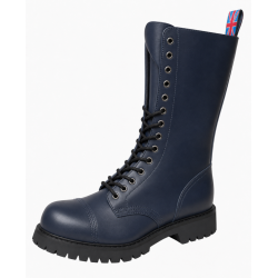 14 Eye Navy Blue Leather Ranger Boots Nevermind
