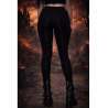 Gothische Leggings mit weißen Pentagrammen
