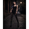 Schwarze Leggings im Destroyed-Look mit markanten Cut-outs