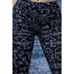 Schwarze Leggings mit Esoterischen Symbolen