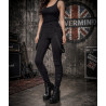 Schwarze Leggings mit abnehmbaren Trägern.