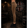 Pantalón Camel con Estampado de Piel de Serpiente