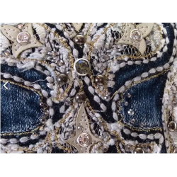 Women's Low-Rise Washed Jeans with Embroidery