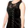 Vestido Corto Asimétrico de Terciopelo Negro