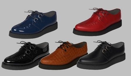 "Nevermind Creepers in leather for Men, Women, and pointed styles"
