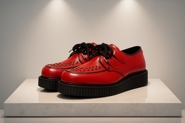 Red single sole creepers, comfortable and versatile