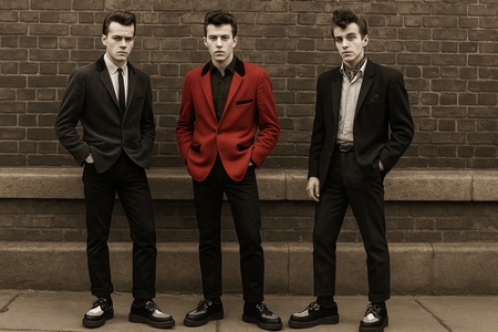 Creepers Nevermind worn by Teddy Boys in retro 1950s style