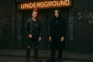 Creepers Nevermind styled in punk and goth fashion