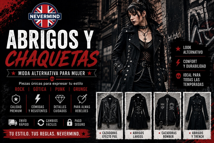 Abrigos y chaquetas alternativos para mujer Nevermind
