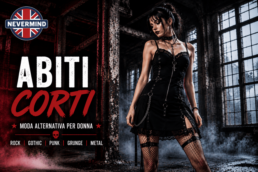 Abiti corti alternativi da donna Nevermind