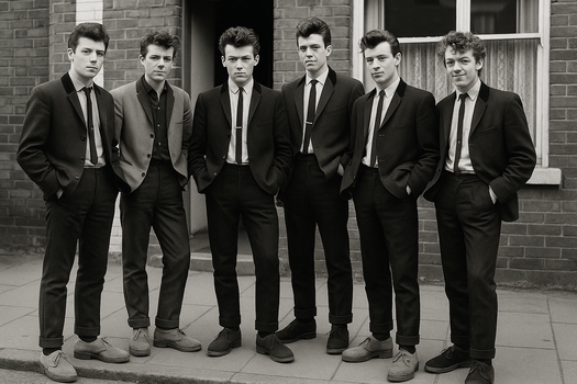 Teddy Boys wearing Creepers in London, 1950s