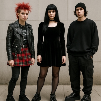 Punk, gothic and streetwear outfits with Creepers shoes