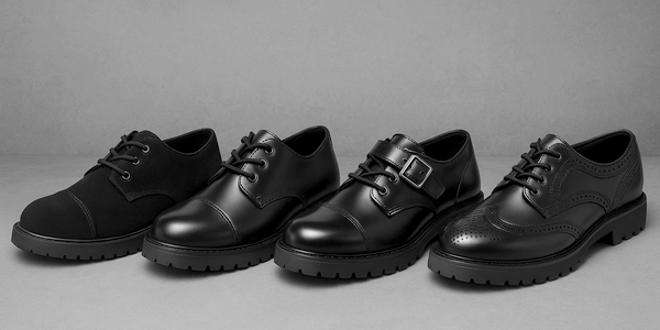 Bottes rangers Nevermind 3 œillets basses en cuir noir