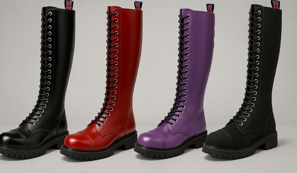 Bottes Nevermind 30 œillets très hautes en cuir
