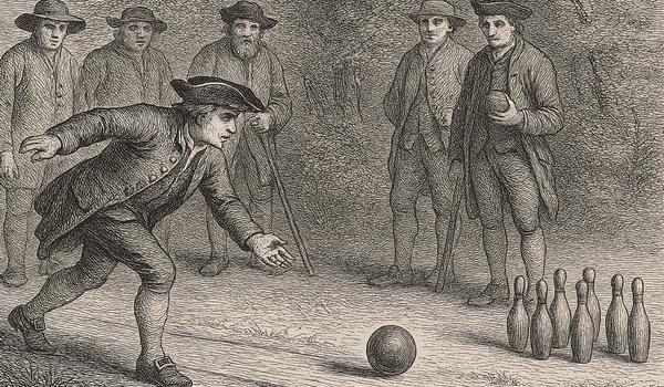 Ancient skittles game in Egypt, ancestor of modern bowling