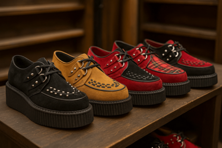 Vintage creepers inspired by rockabilly and punk style