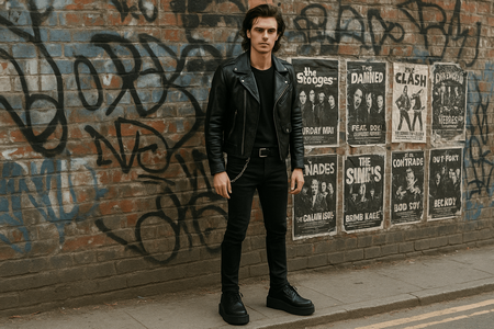 Nevermind platform creepers worn in punk rock style