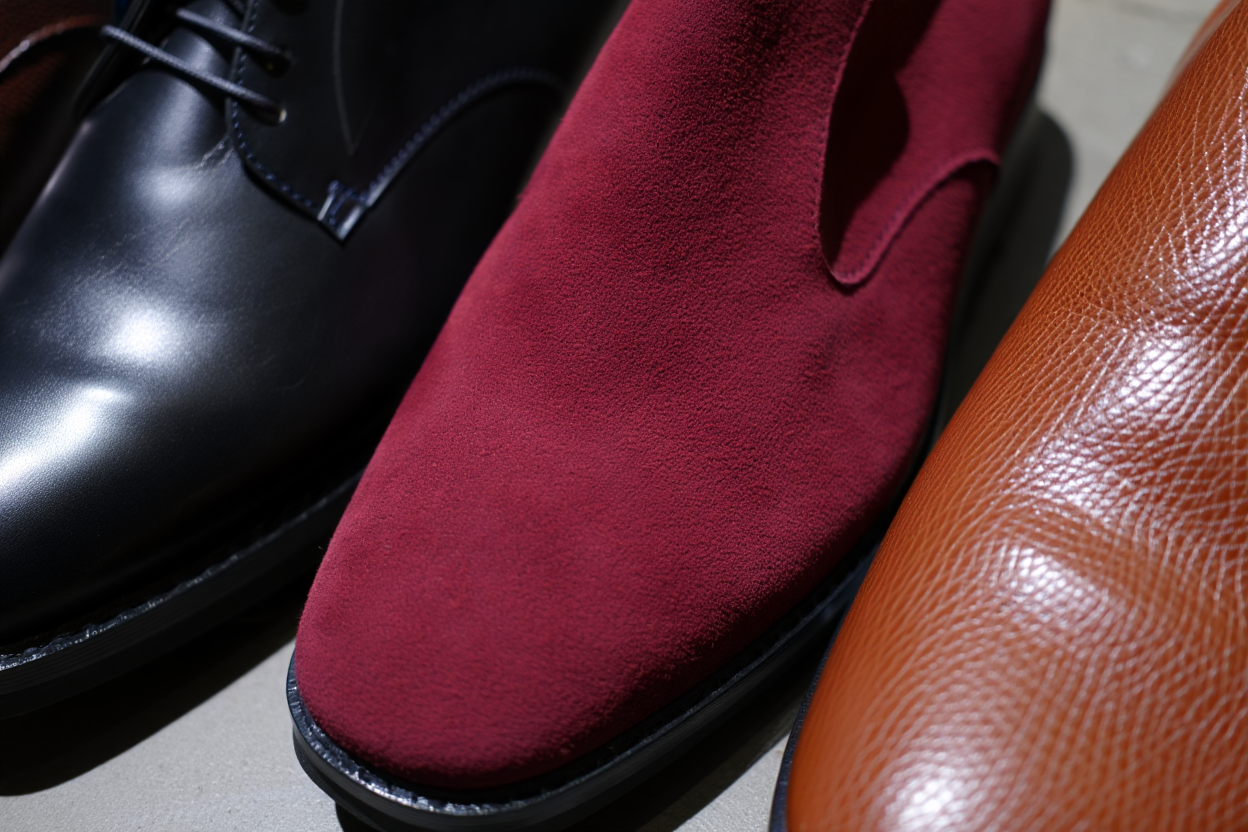 Comparaison matériaux creepers cuir daim vegan