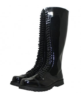 Black patent 30 eyelets rangers in leather Nevermind